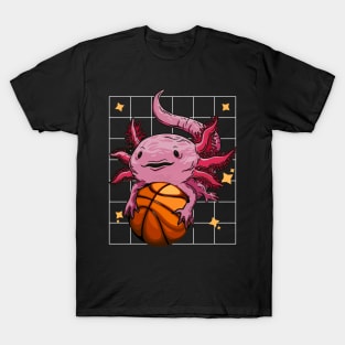 Axolotl Playing Basketball Sport, Basketball Axolotl T-Shirt